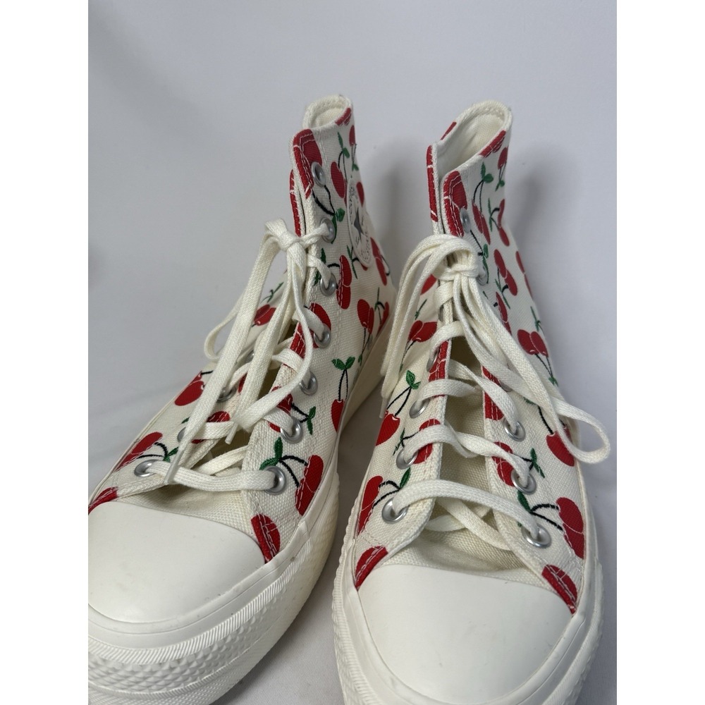 Converse Women's Sz 9 Chuck Taylor All Star Lift High Top Sneaker Shoes Cherries - Picture 6 of 12